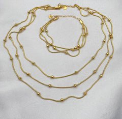 Topçuklu kolye seti