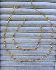 Minik kalp detaylı kolye seti