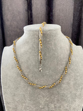 Burgulu iki renk geçişli kolye seti