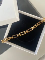 Gold dikdörtgen bileklik