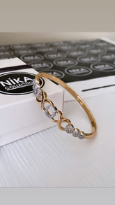 Rose renk taş geçişli kelepçe ( özel seri )