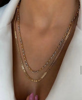 Uzun hasır detaylı kolye