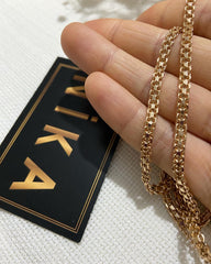 Uzun hasır detaylı kolye