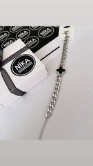 Silver renk yonca bileklik