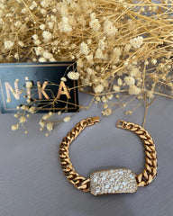 Büyük taş detaylı bileklik