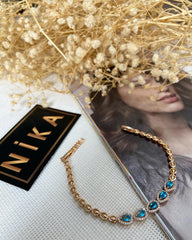 Mavi taş detaylı bileklik