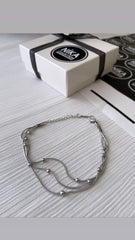 Silver renk üçlü topcuklu bileklik