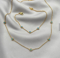 Nazar boncuklu kolye seti