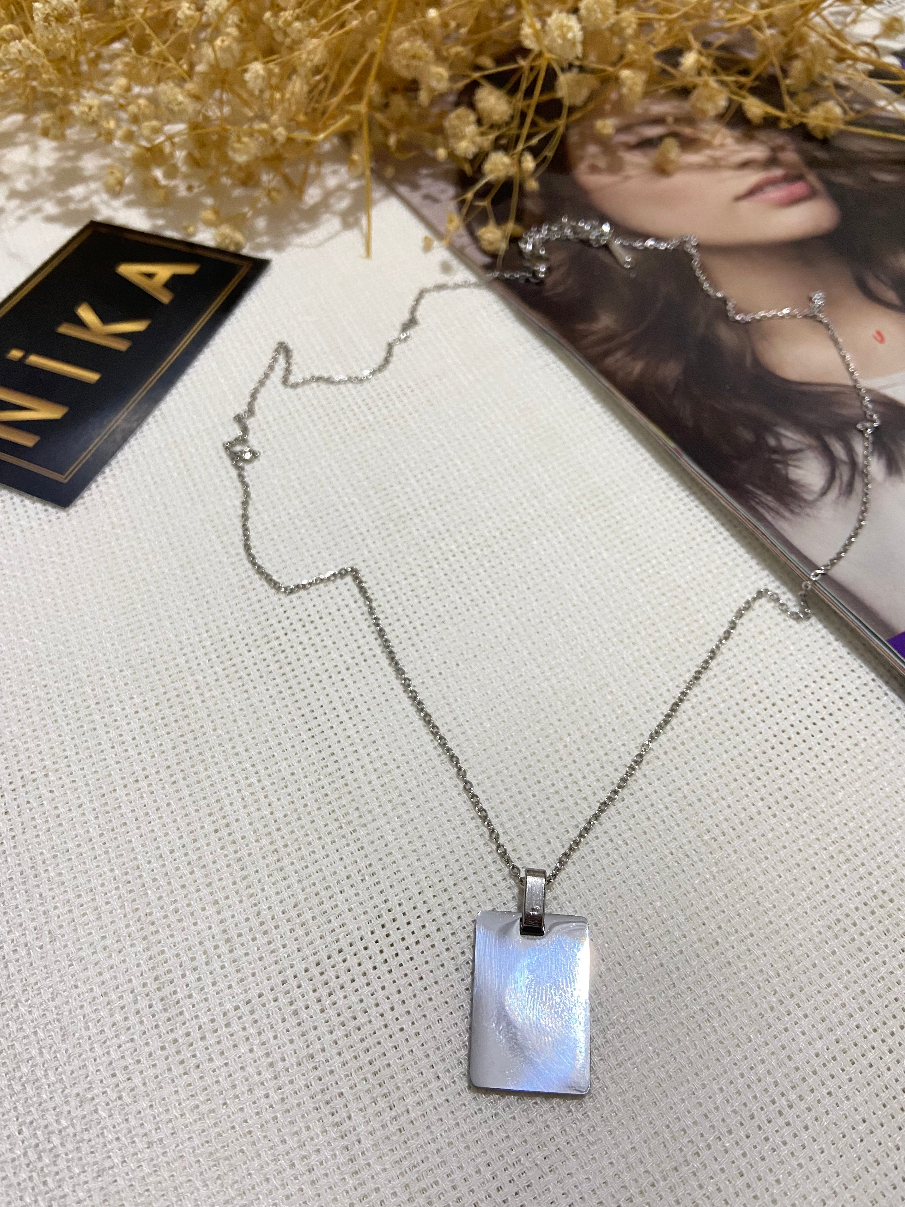 Dikdörtgen silver renk