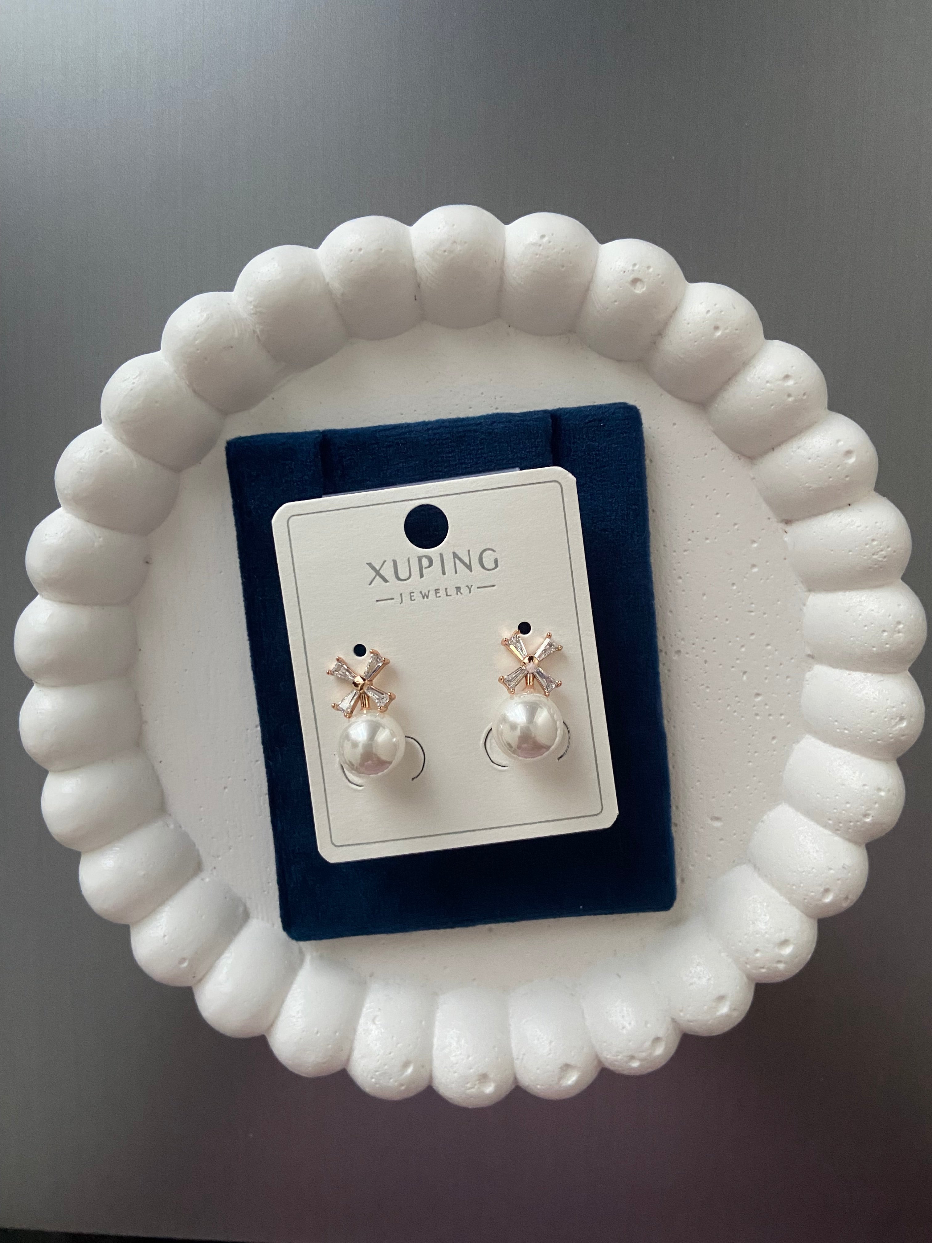 Rose renk incili küpe