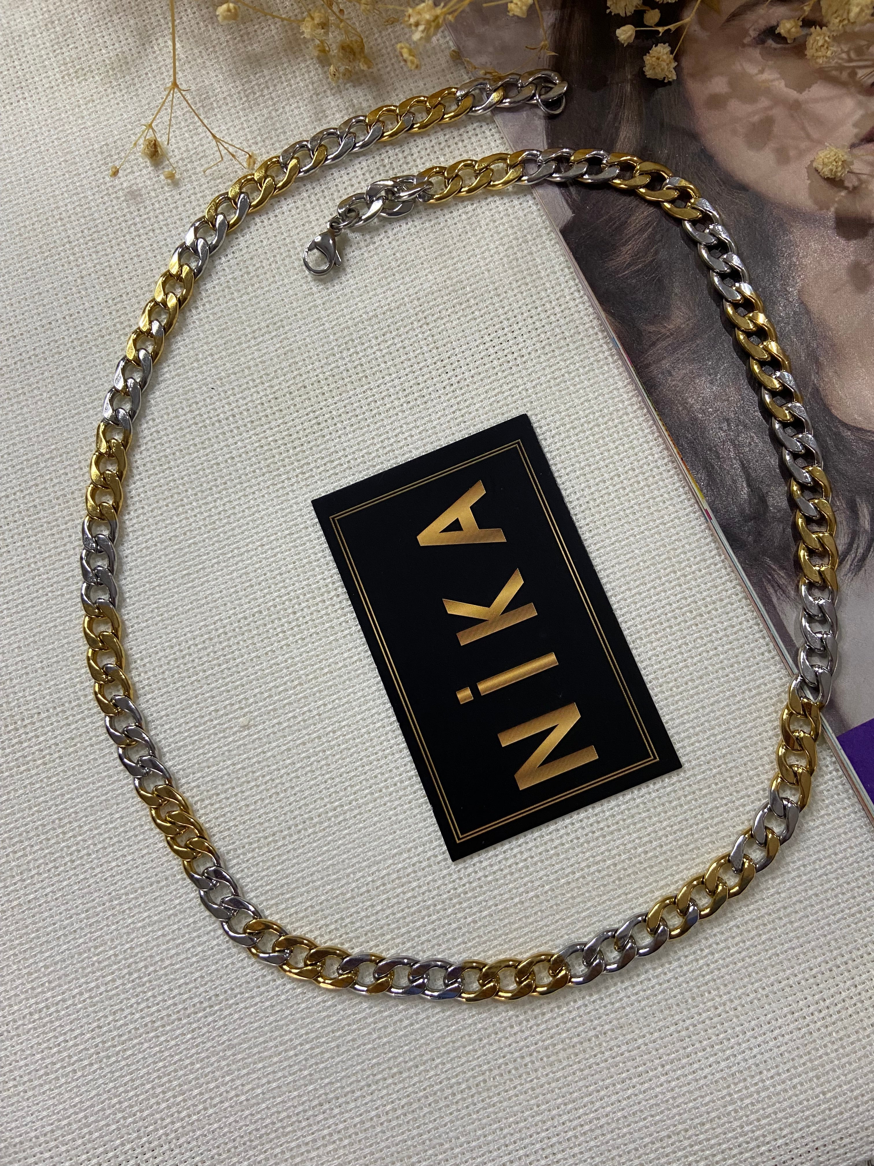 İki renkli kalın zincir