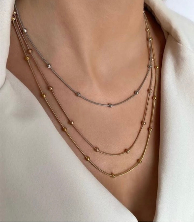 Dorika kolye üç renkli