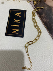 Kalın zincirli bileklik gold renk