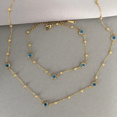 Nazar boncuklu kolye seti