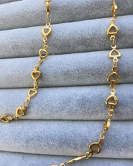 Minik kalp detaylı kolye seti