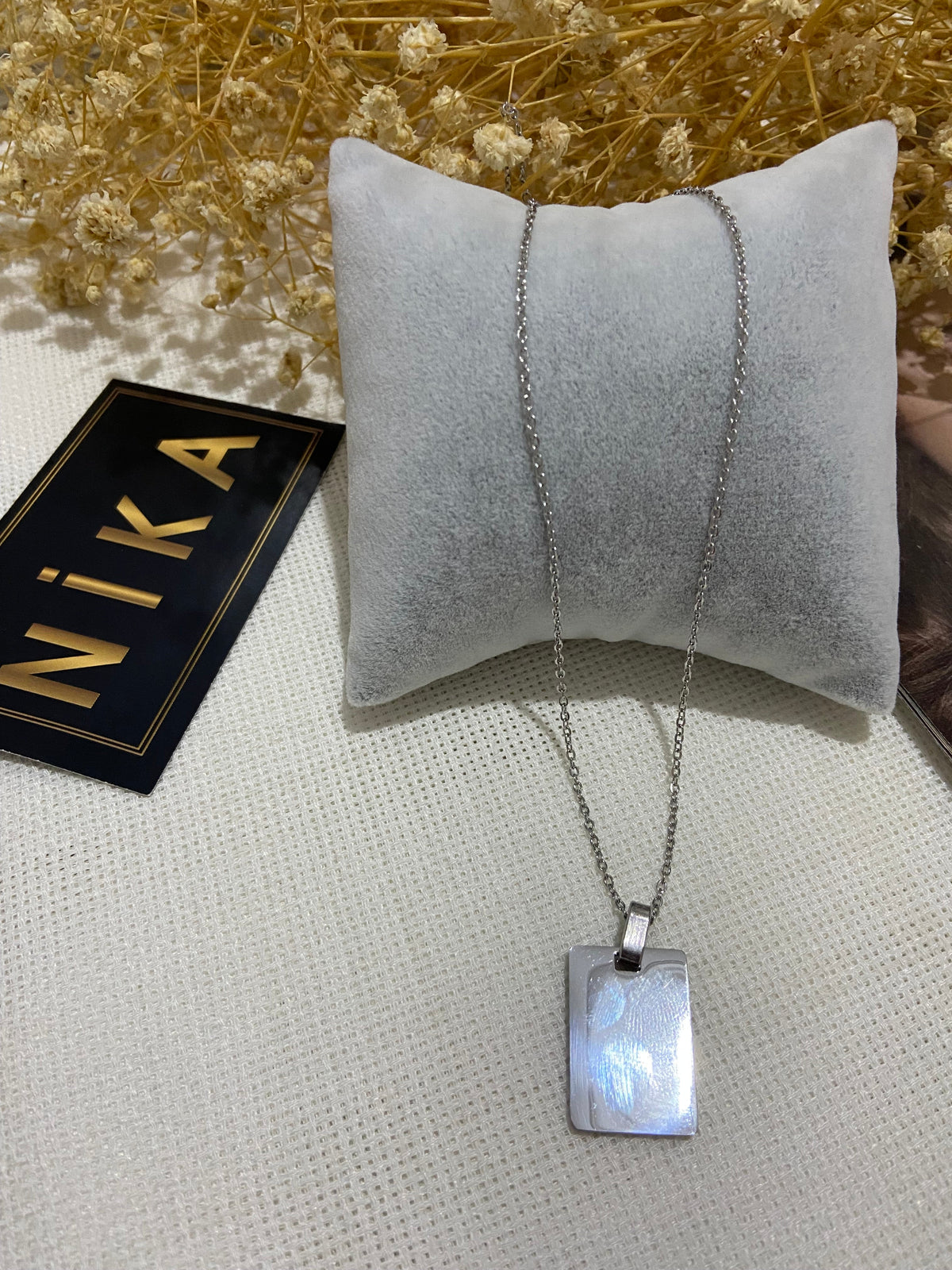 Dikdörtgen silver renk