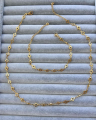 Minik kalp detaylı kolye seti