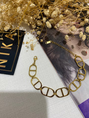 Motifli bileklik gold renk