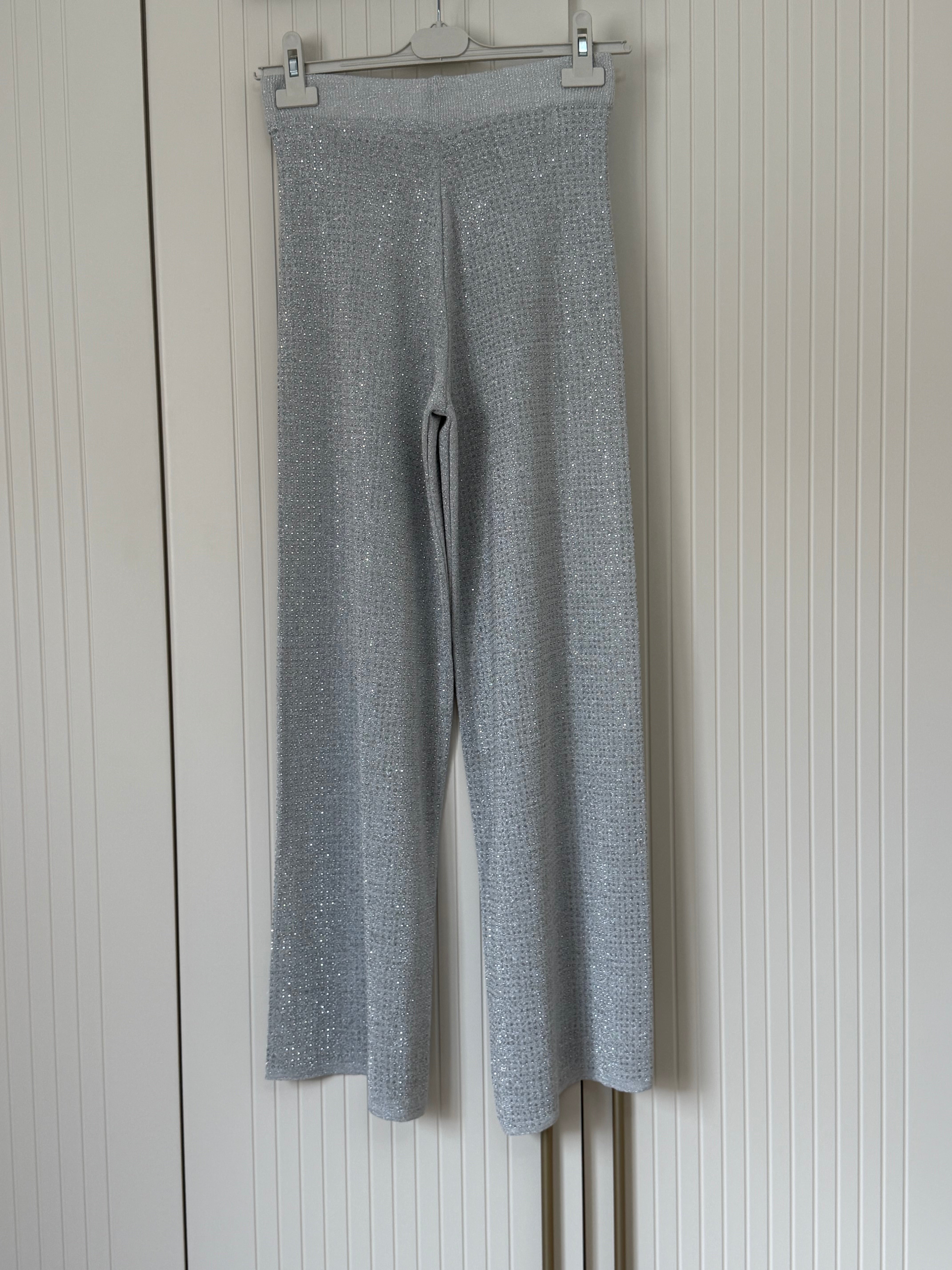 Taşlı merserize pantolon