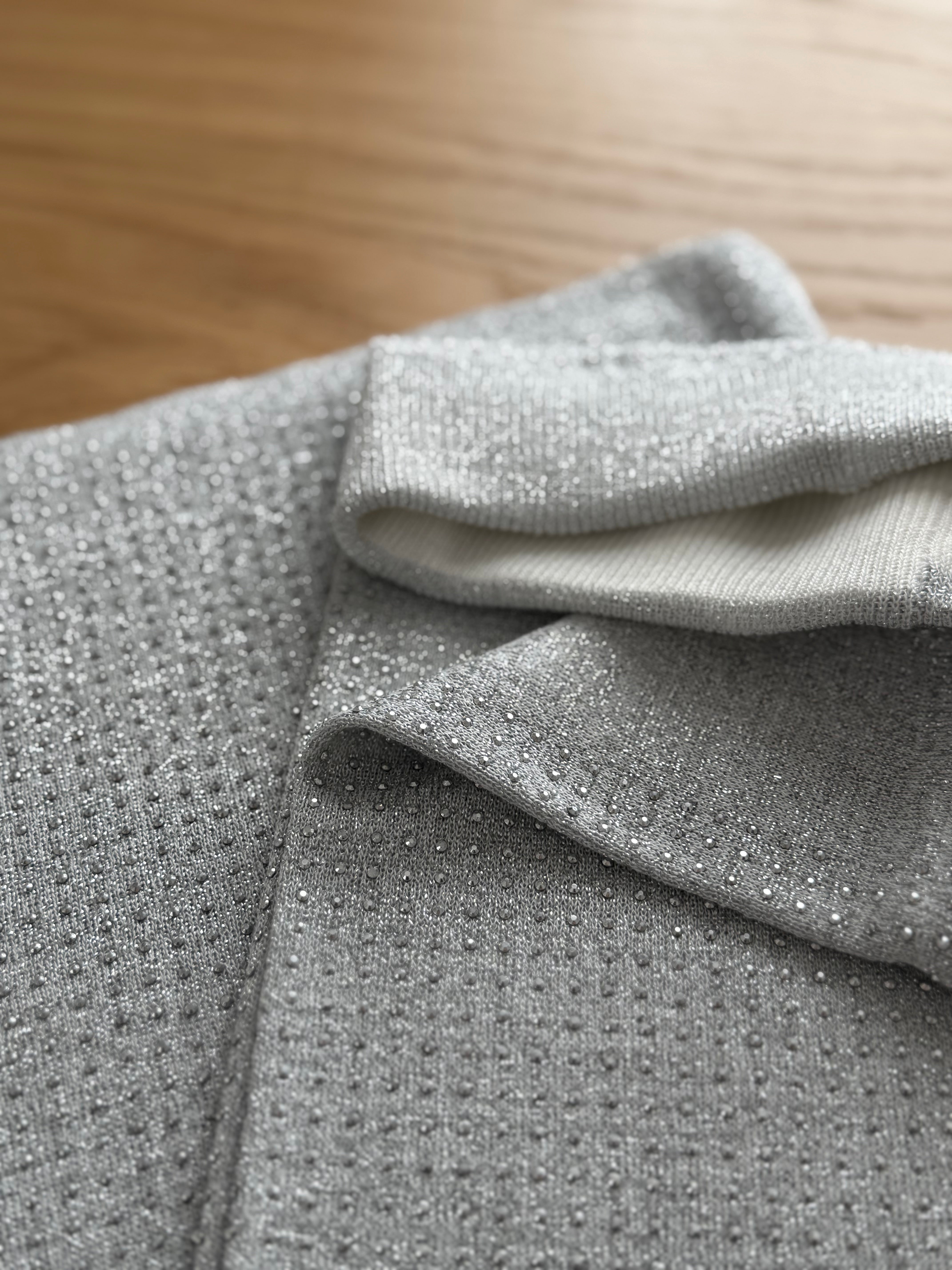 Taşlı merserize pantolon