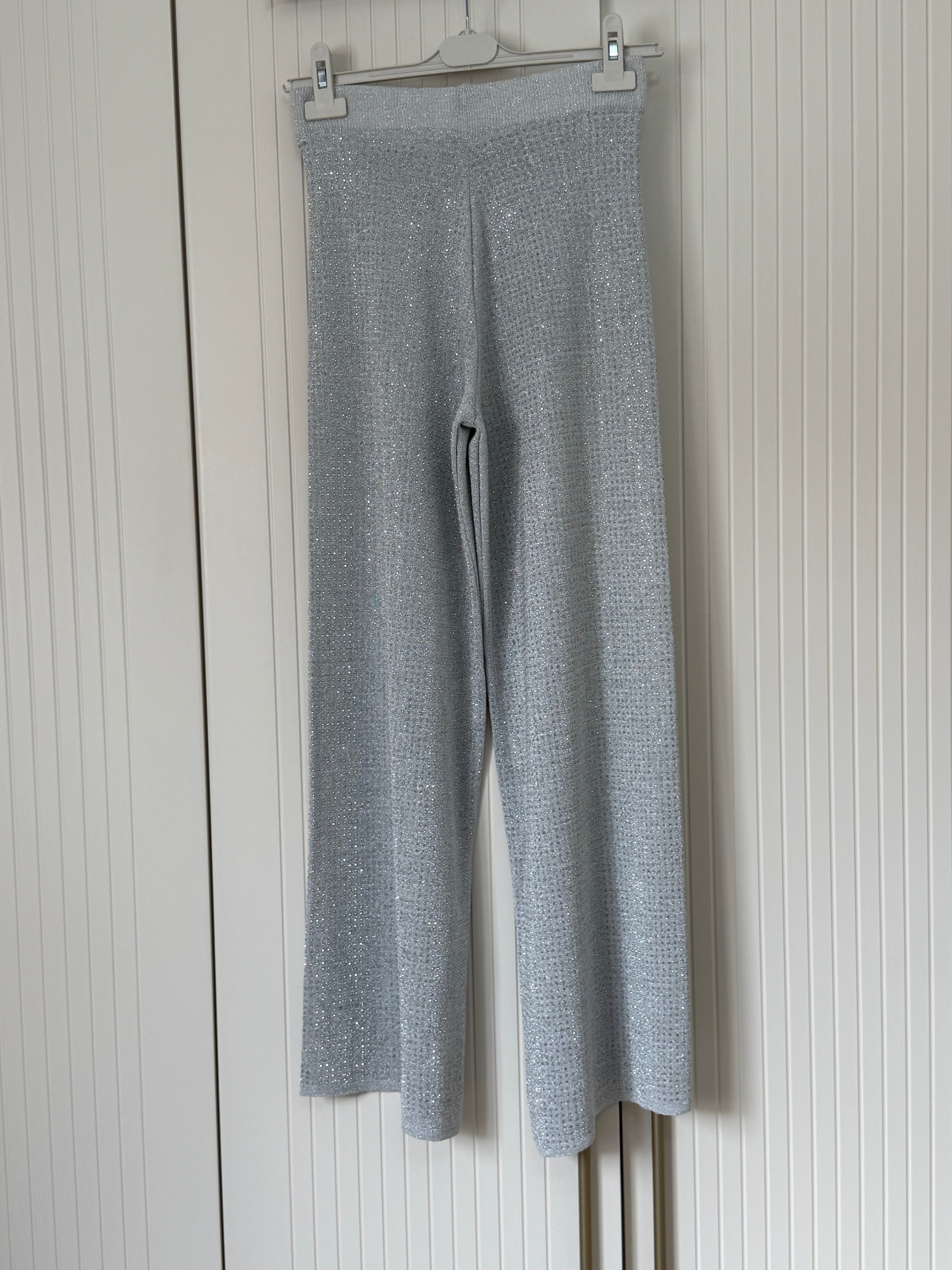 Taşlı merserize pantolon