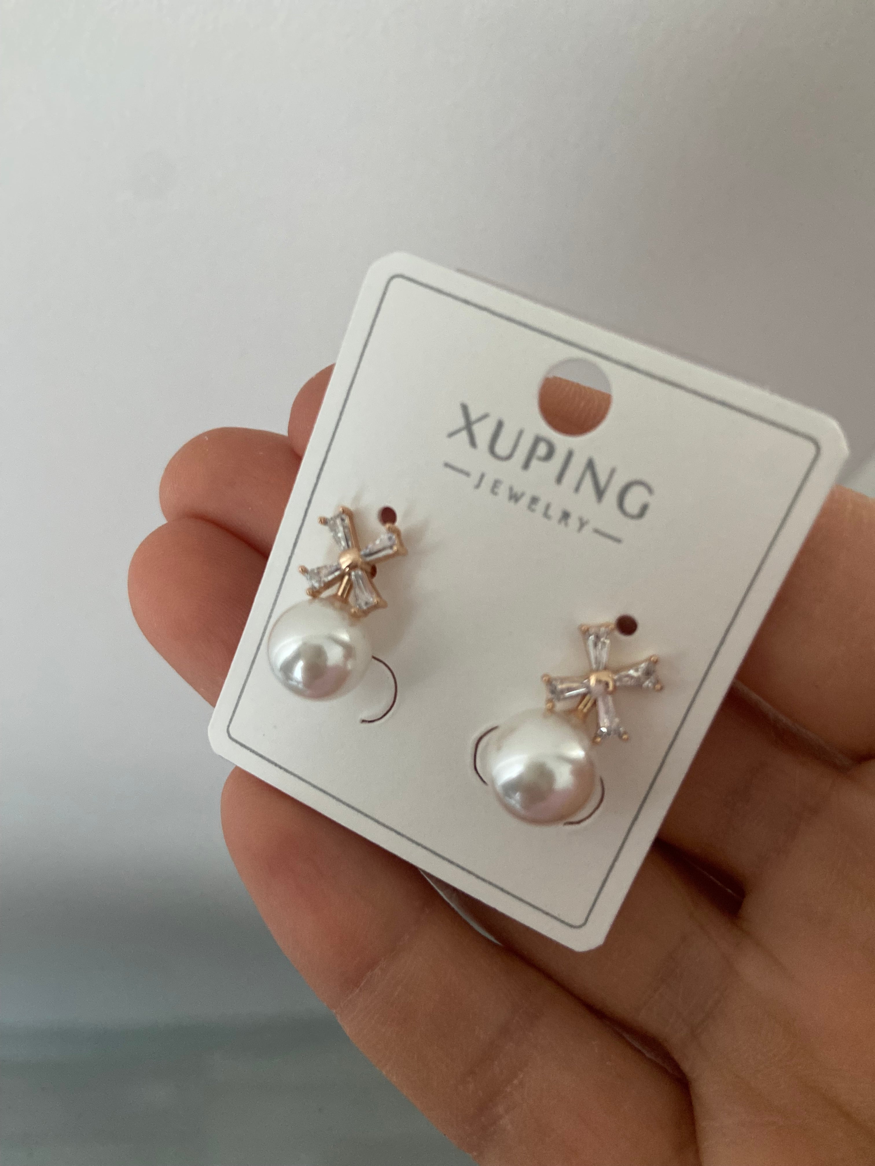 Rose renk incili küpe