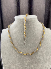 Burgulu iki renk geçişli kolye seti