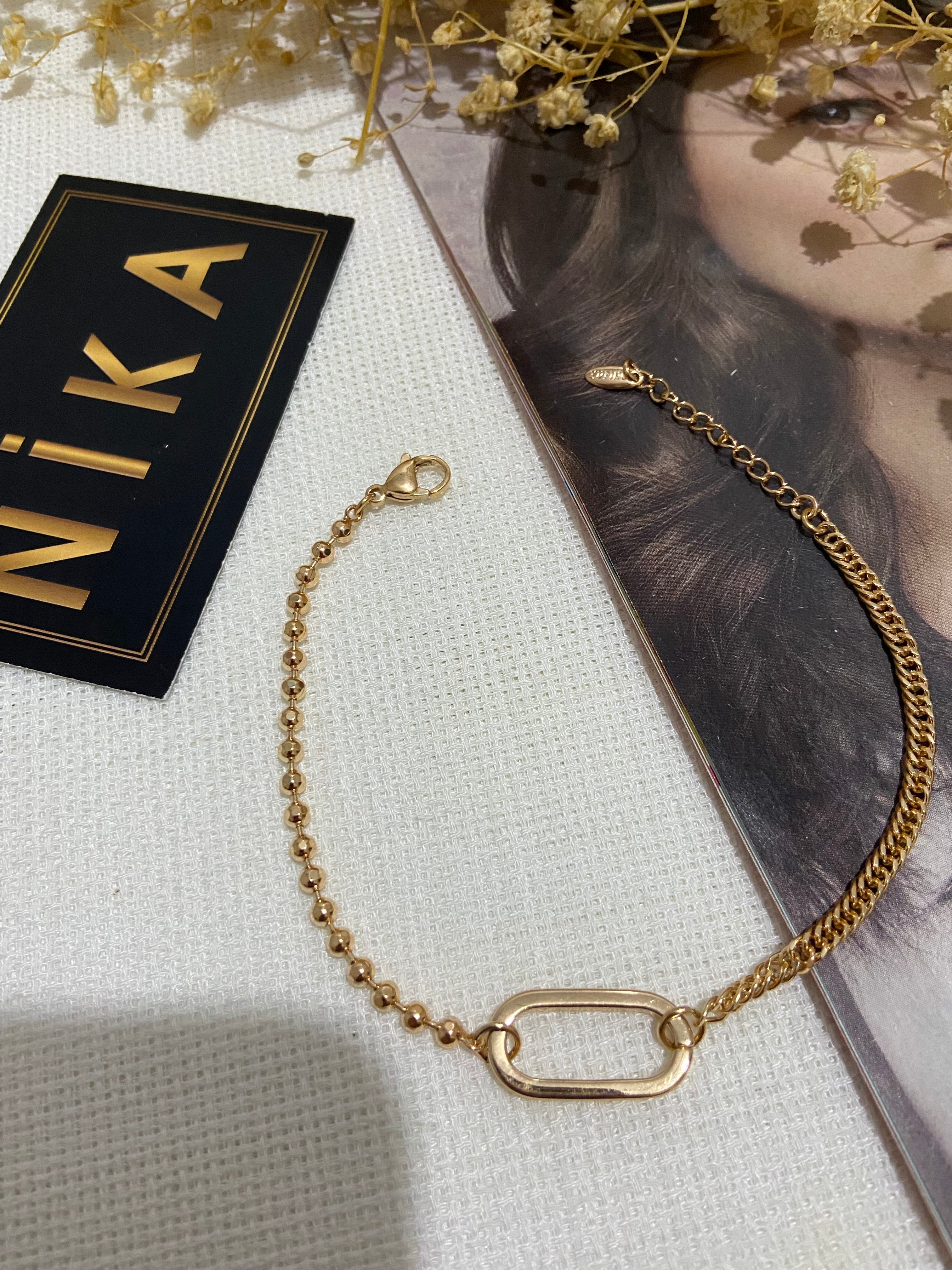 Rose boşluklu bileklik