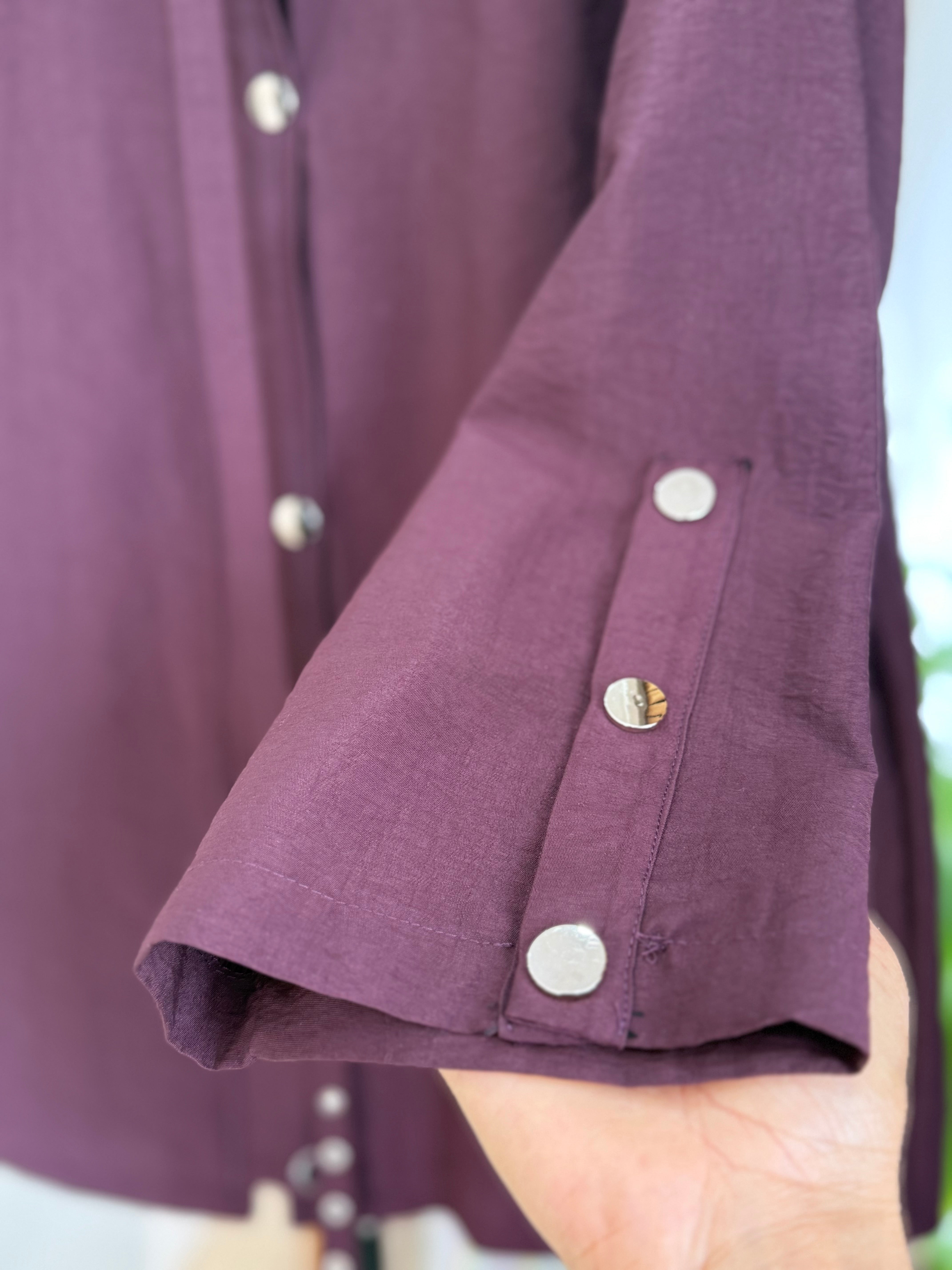 Bordo zımbalı ceket