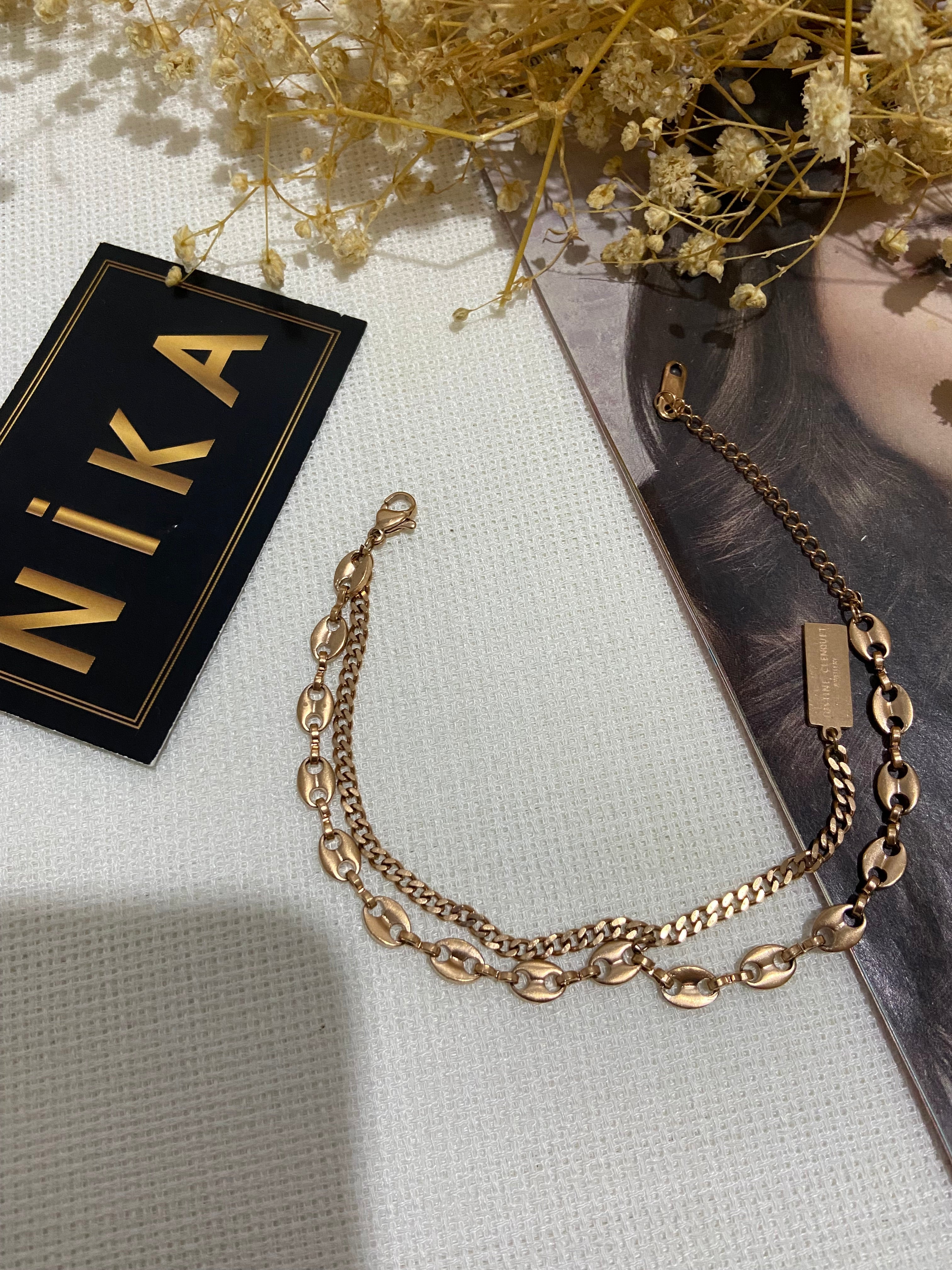 Şık rose renk bileklik