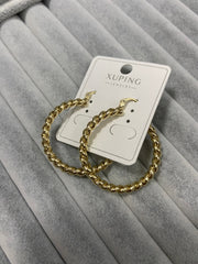 Tırtıklı halka küpe