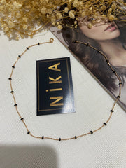 Siyah boncuklu kolye