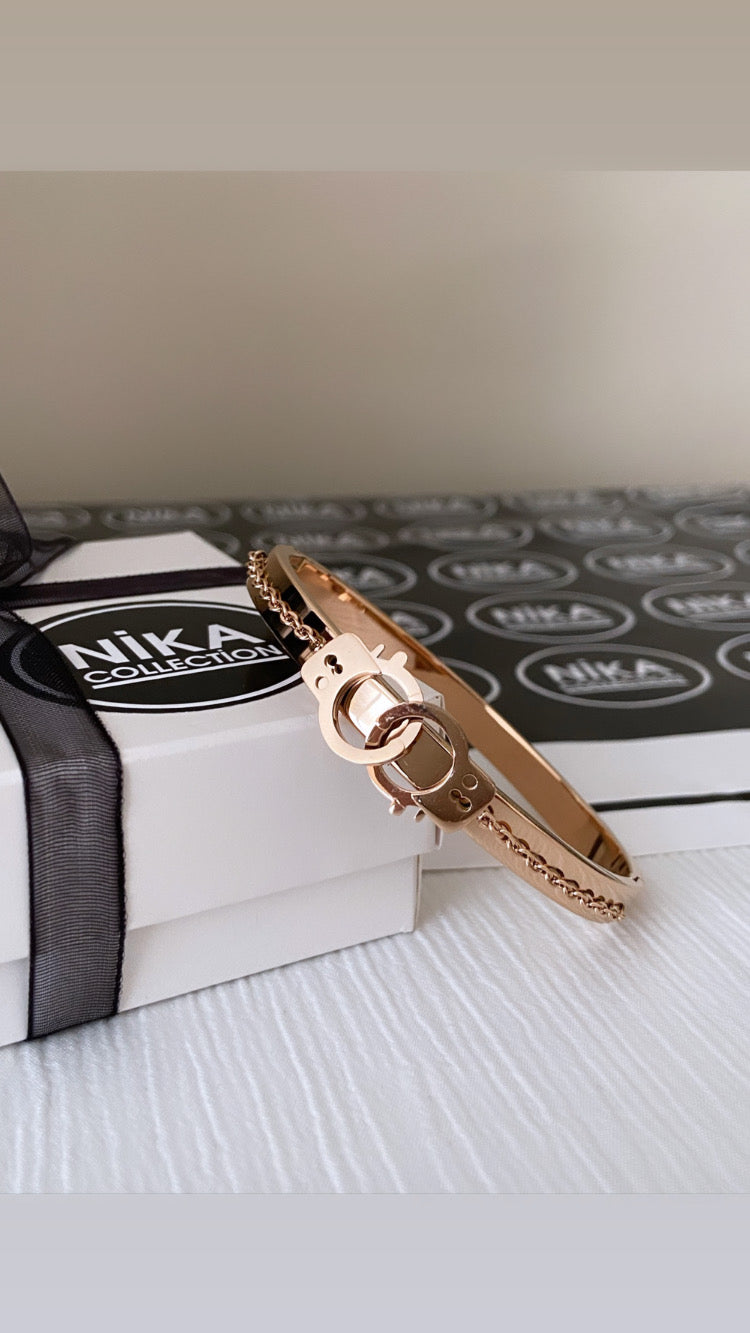 Rose renk halka geçmeli kelepçe