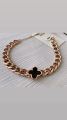 Rose renk yonca bileklik