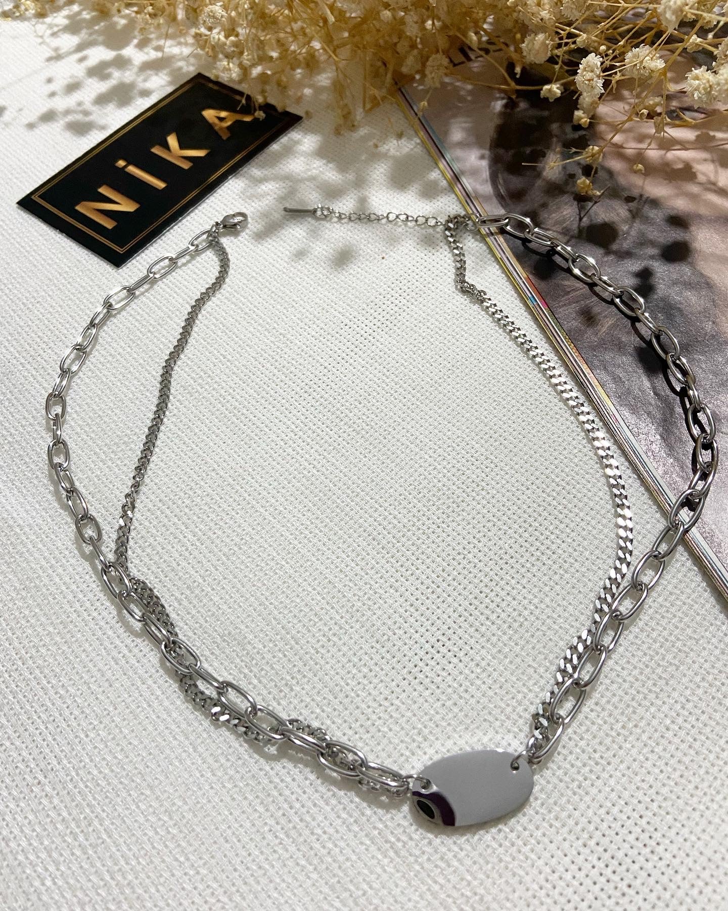 Oval detaylı zincir