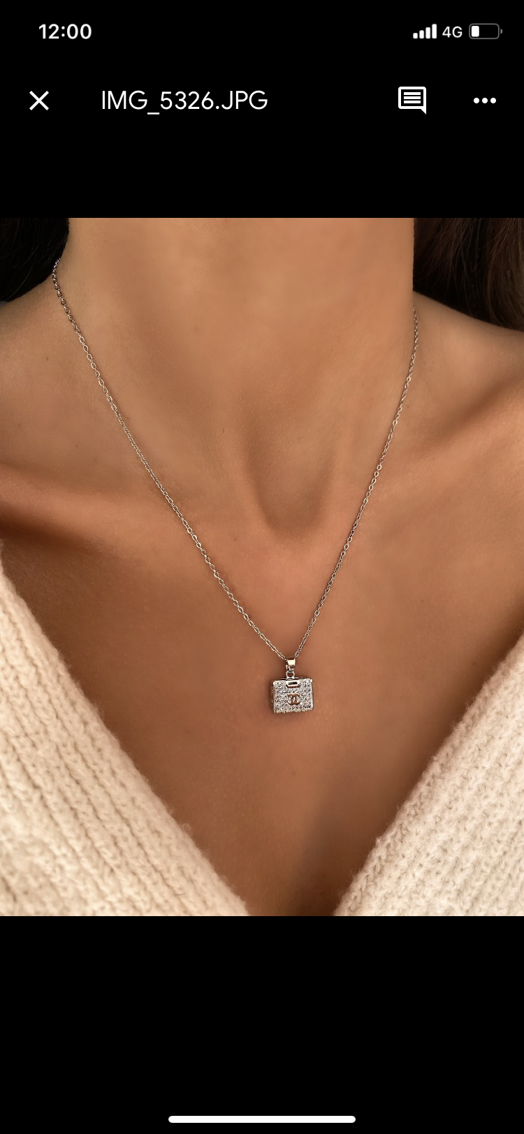 Chanel çanta model kolye