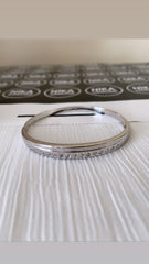 Silver renk tek sıra taşlı kelepçe ( özel seri )