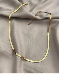 İtalyan gold düz kolye