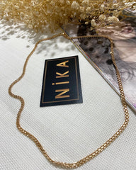 Uzun  hasır detaylı kolye