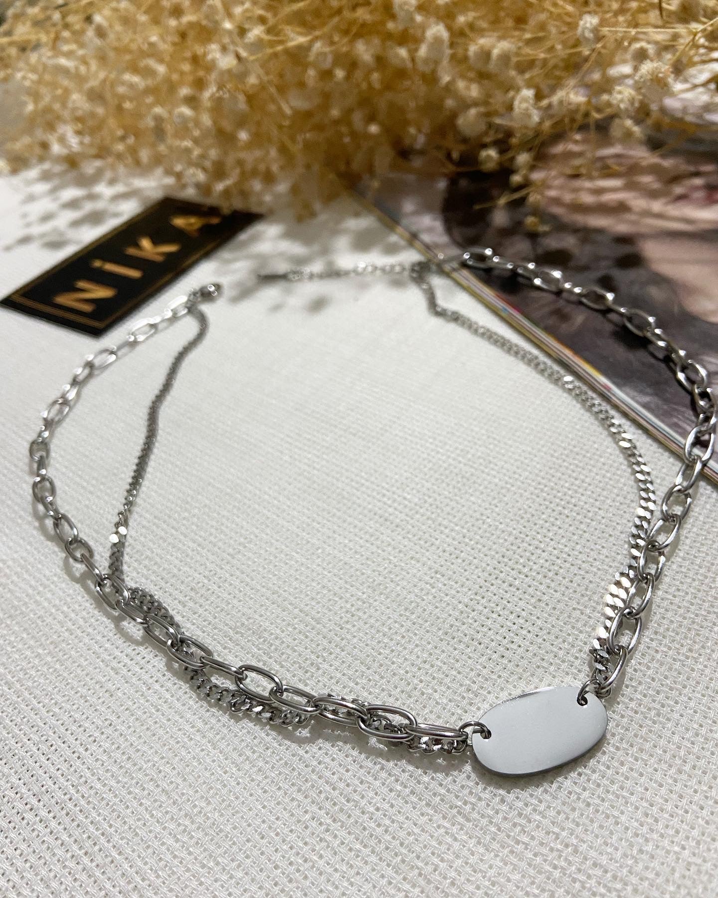 Oval detaylı zincir