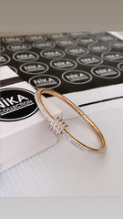 Rose oval taşlı kelepçe